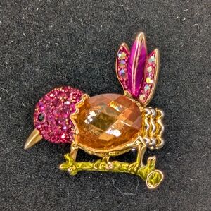Elegant Pink and Orange Bird Ring